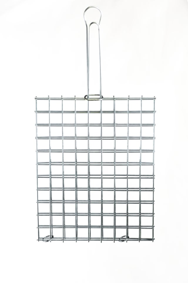 Grelha dupla quadriculada em aço zincado 24x30 cm Igno