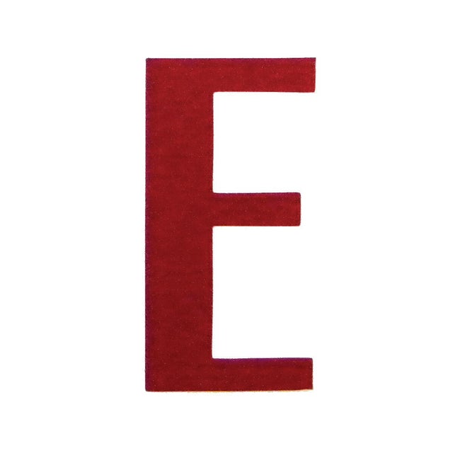 Lettera E adesivo, 15 x 10 cm
