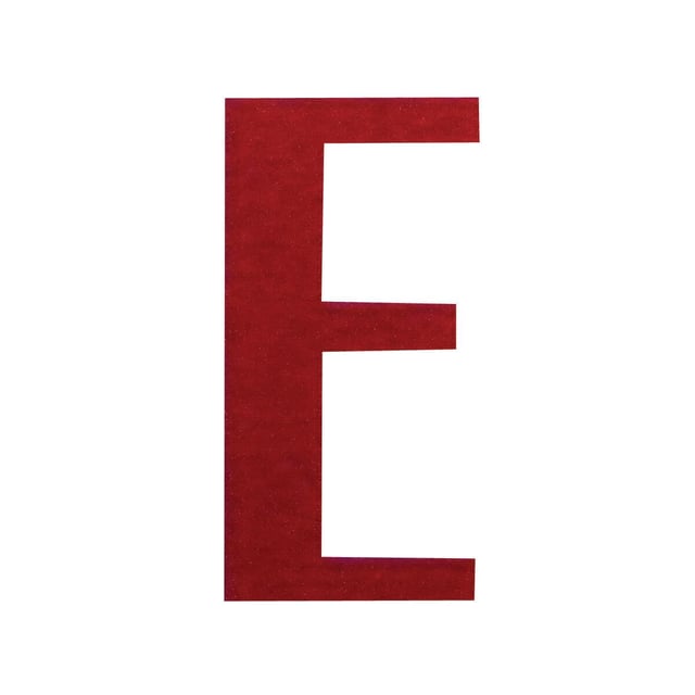 Lettera E adesivo, 5 x 3.5 cm