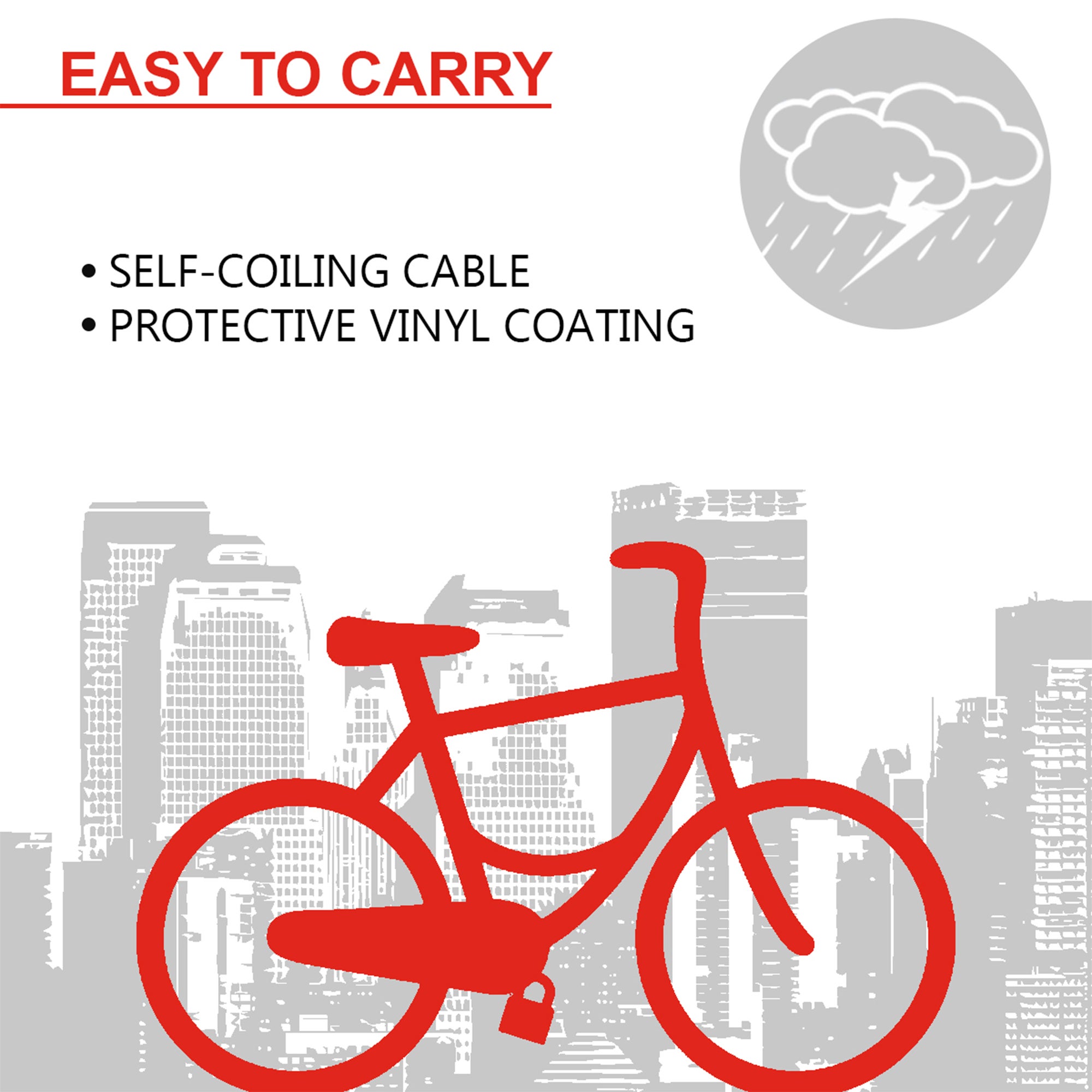 Cable antirrobo con llave de 8 mm de ø y 1.8 m de longitud - 6