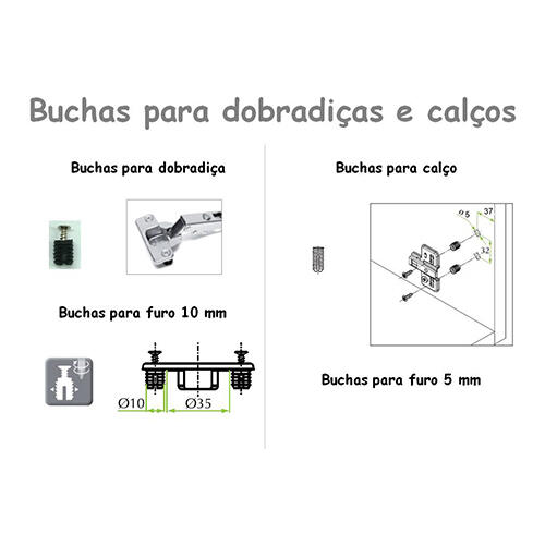 10 buchas 10MM PARAFUSO - 4