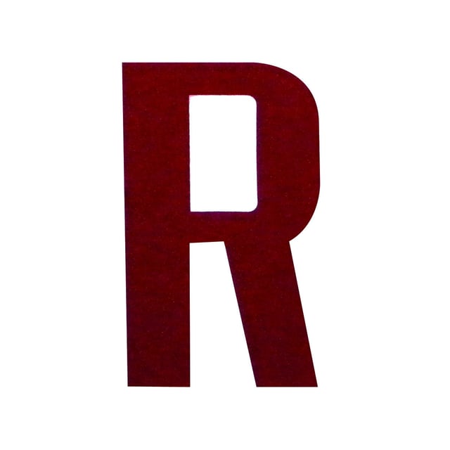 Lettera R adesivo, 7.5 x 5 cm