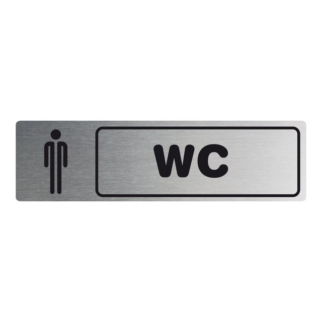 PLACA WC HOMEM 180x50mm