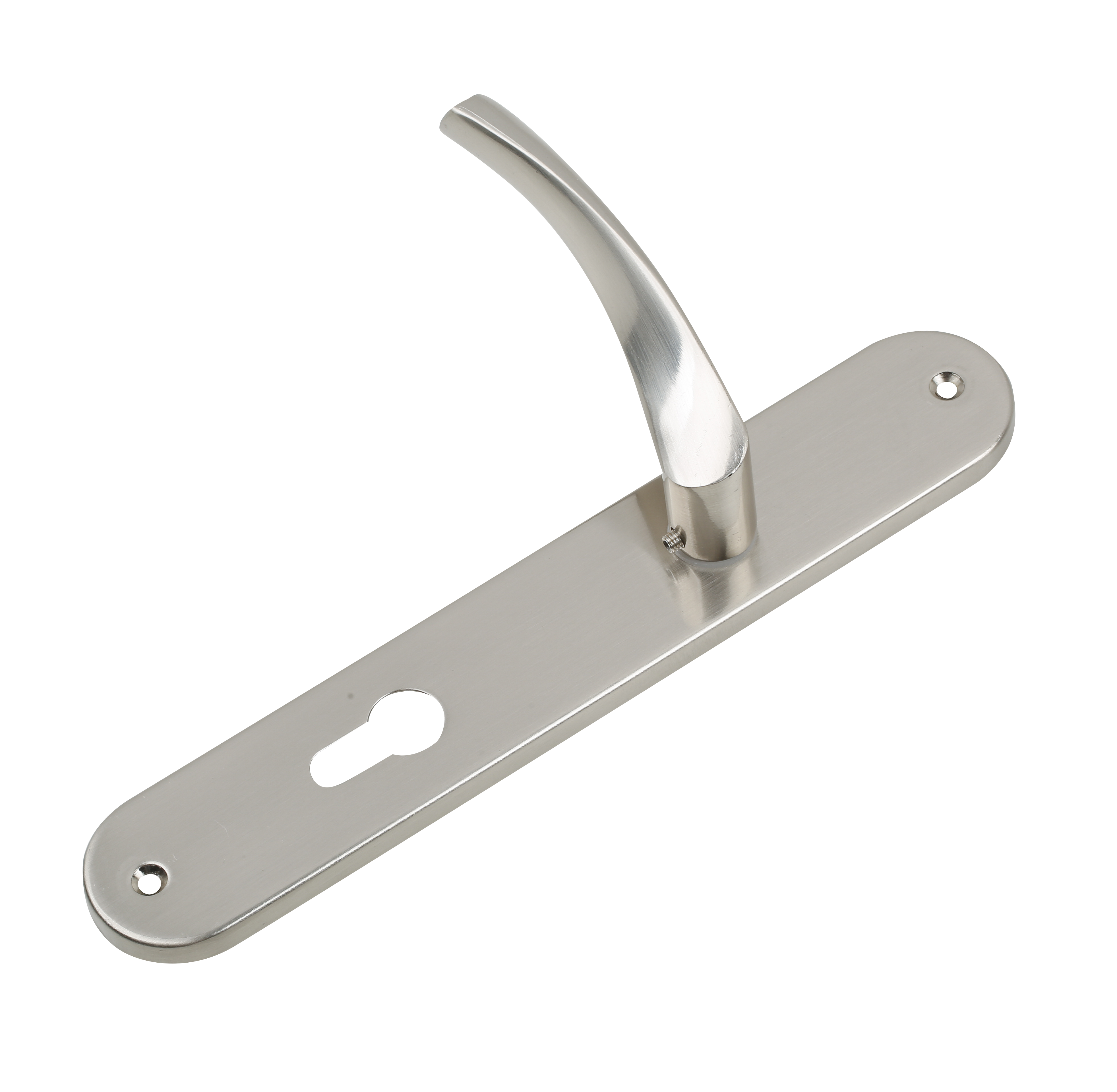 1/2 Juego de manilla con placa de puerta Arosa de aluminio, bocallave a 85mm, mano izquierda 240x45mm - 4