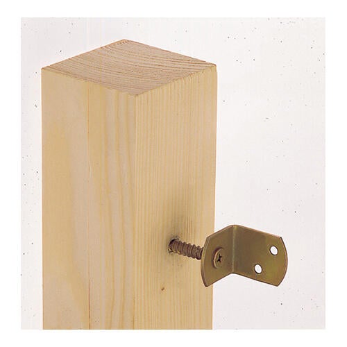 Lot de 4 équerres Bichromatées forme L pour panneaux bois H.83 x P.32mm - 2