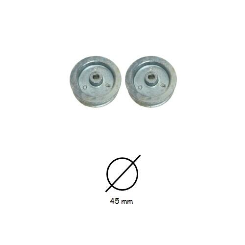 2 rodas simples para roldana 45 mm - 2
