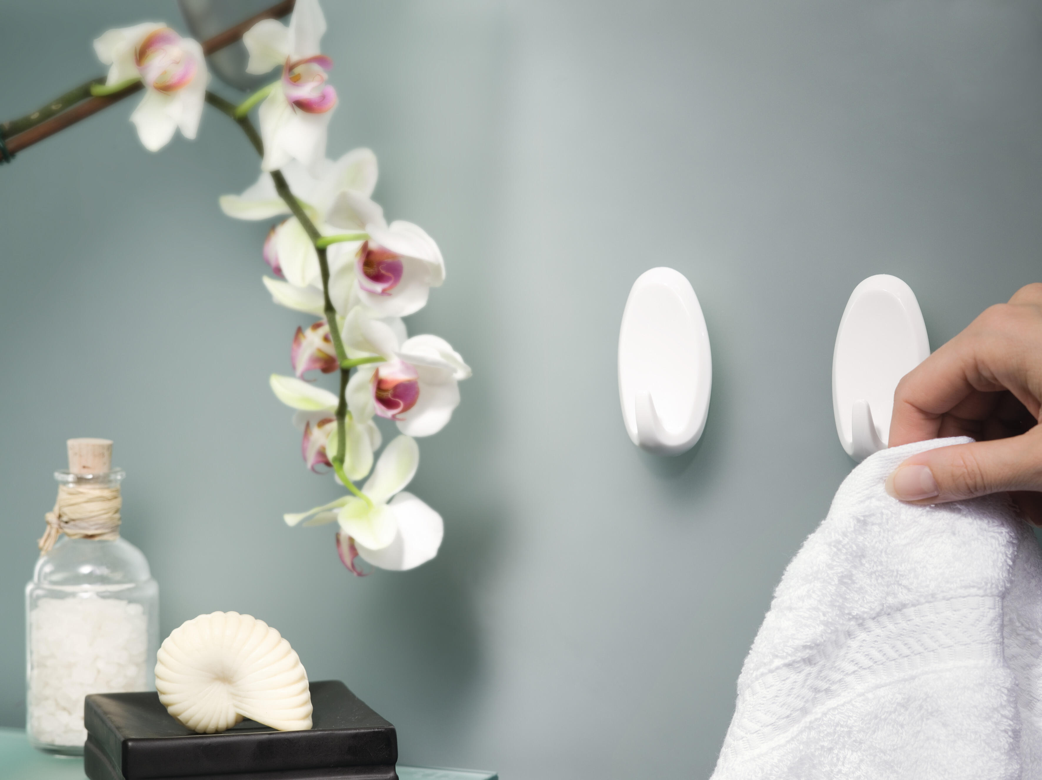 2 Ganchos adesivos ovais bege 120x140 mm 2 kg Tesa Powerstrips - 2