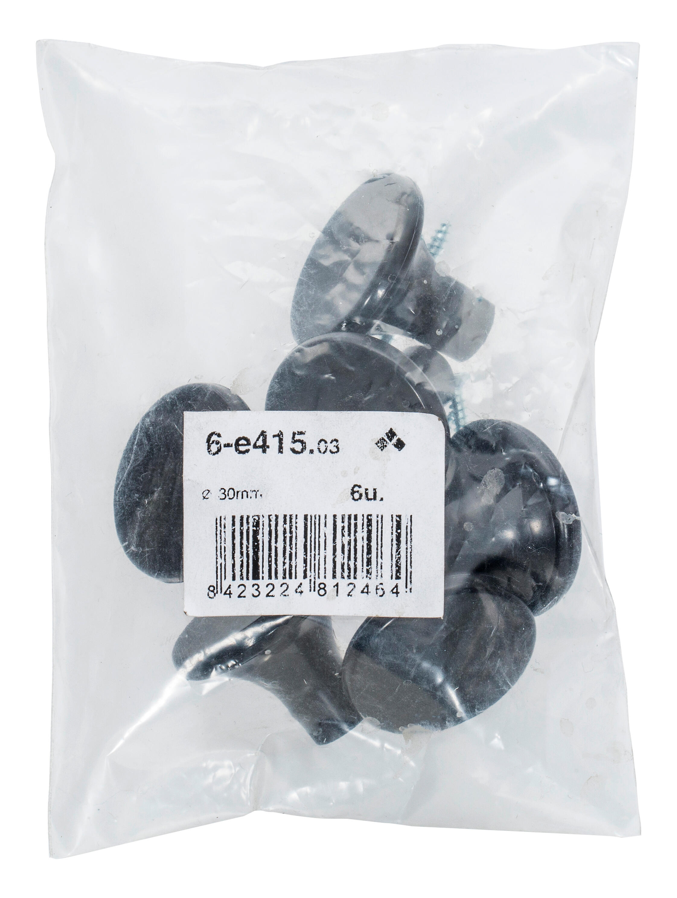 Puxador para móvel PRETO 30MM - 6 UNIDADES - 10