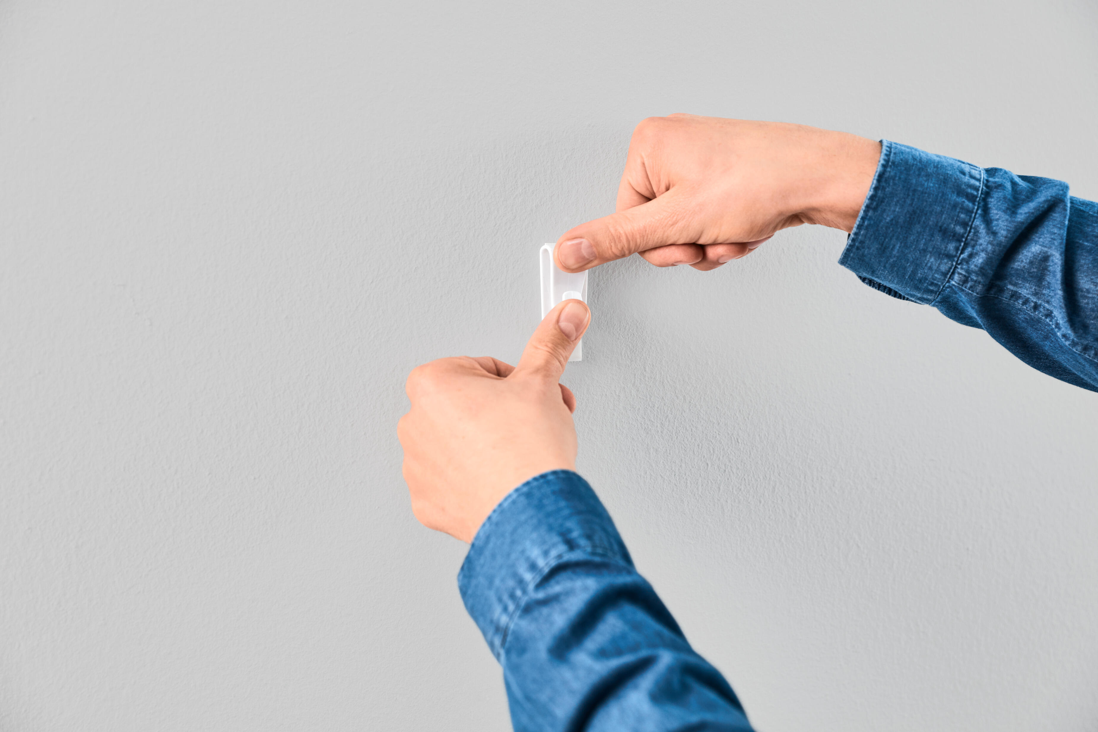 2 Ganchos adesivos retangulares branco 0,5 kg Tesa - 6