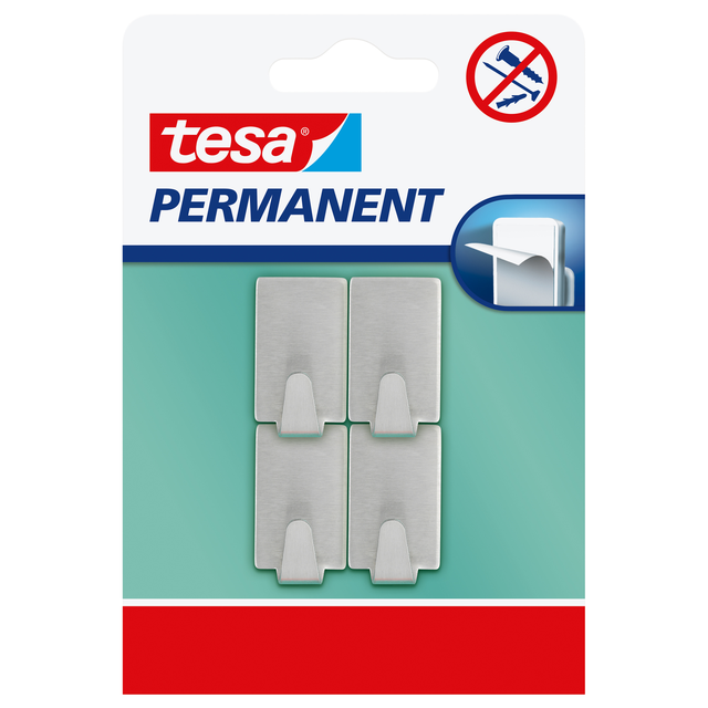 4 cabides adesivos TESA OVAL PERMANENTE