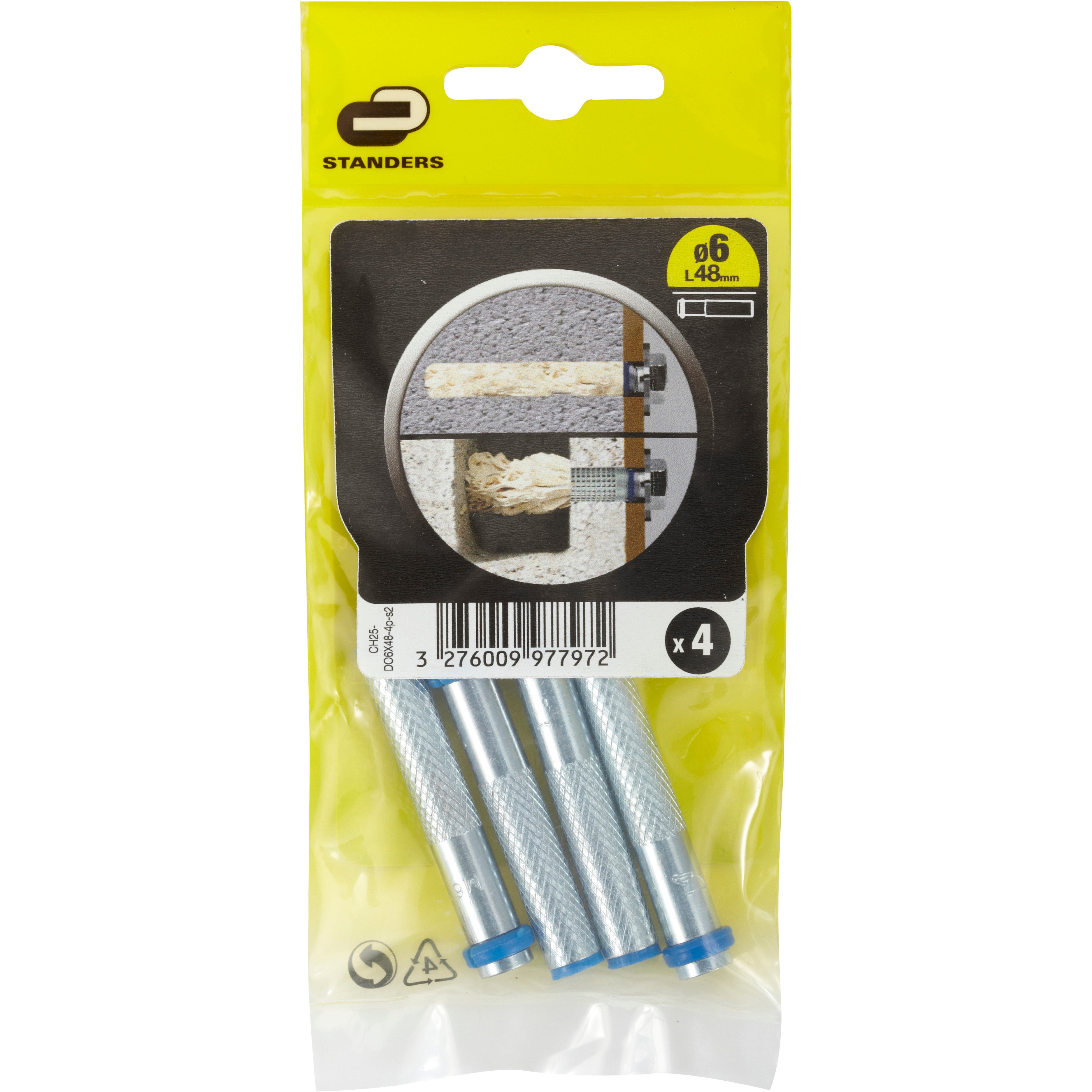 4 Varetas roscadas STANDERS M6X48MM - 5