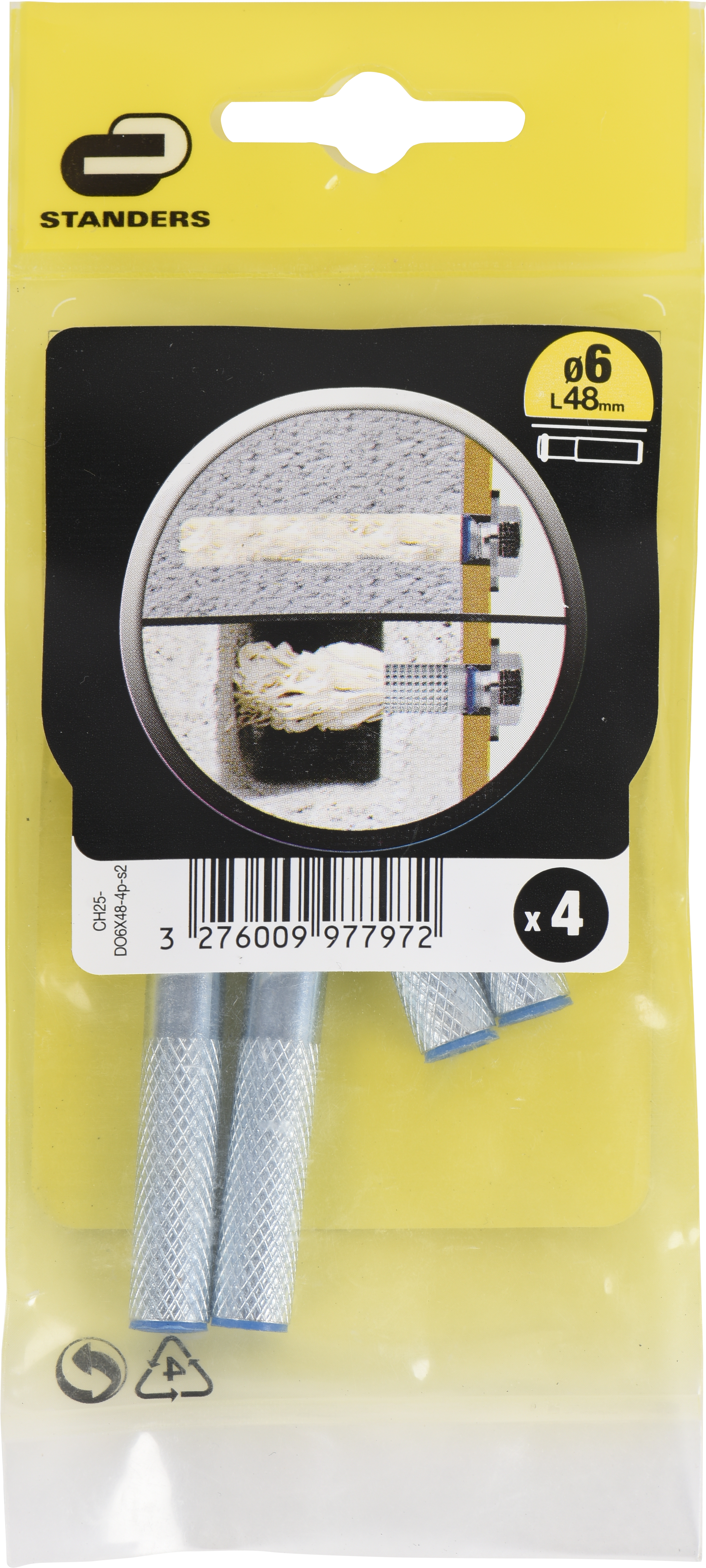 4 Varetas roscadas STANDERS M6X48MM - 3