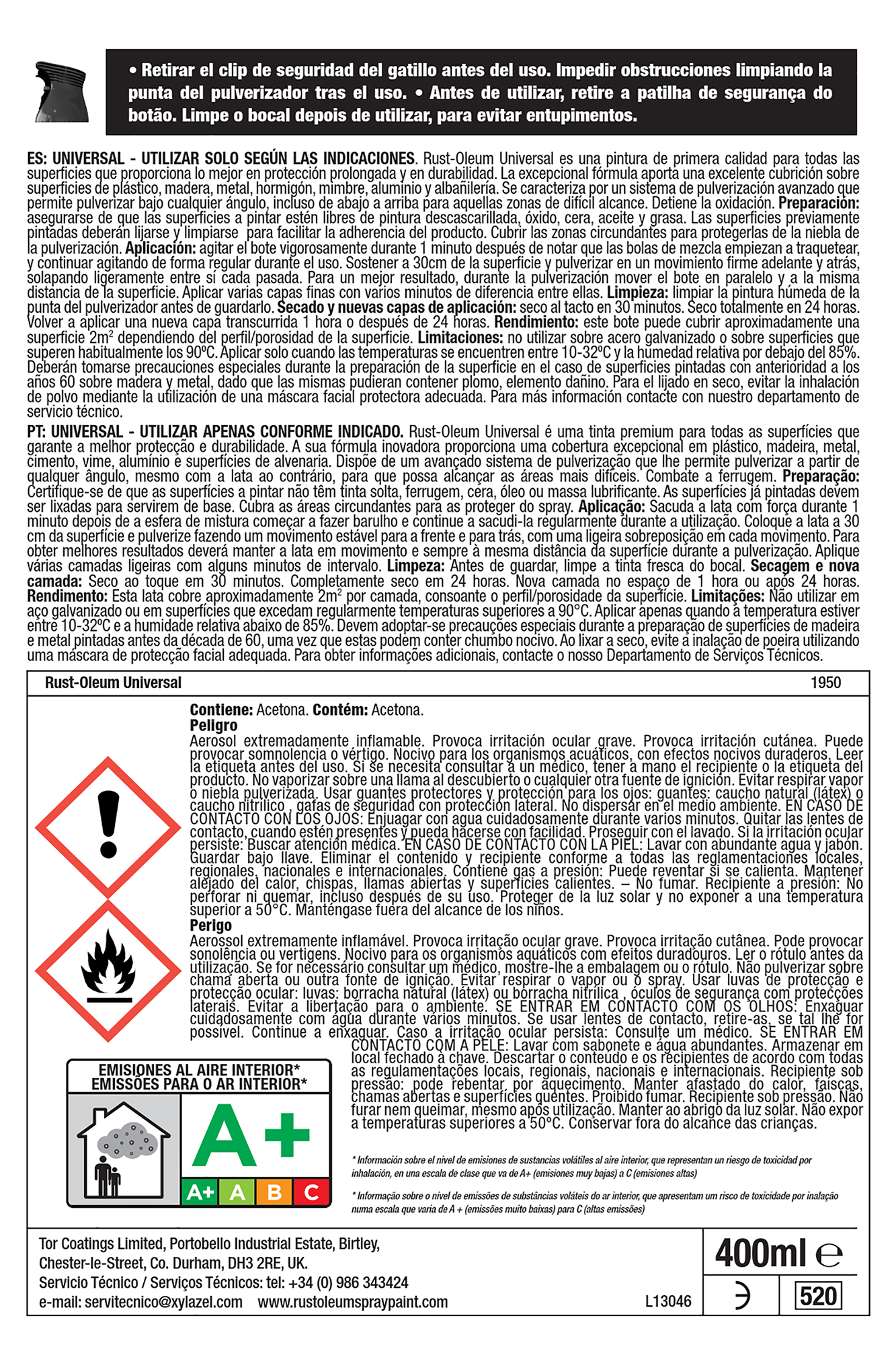 Spray multisuperficies metalizado Rust Oleum 400ml dourado - 4