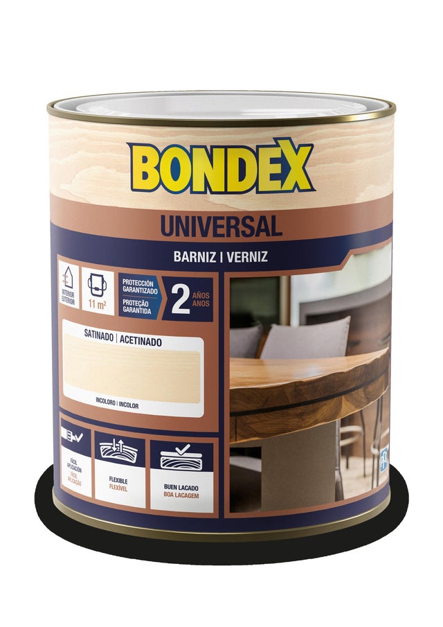 Verniz sintético para madeira mogno acetinado 0,75 L Bondex