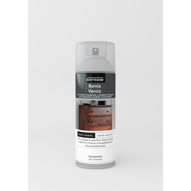 Spray Verniz par moveis acetinado Rust Oleum 400ml transparente