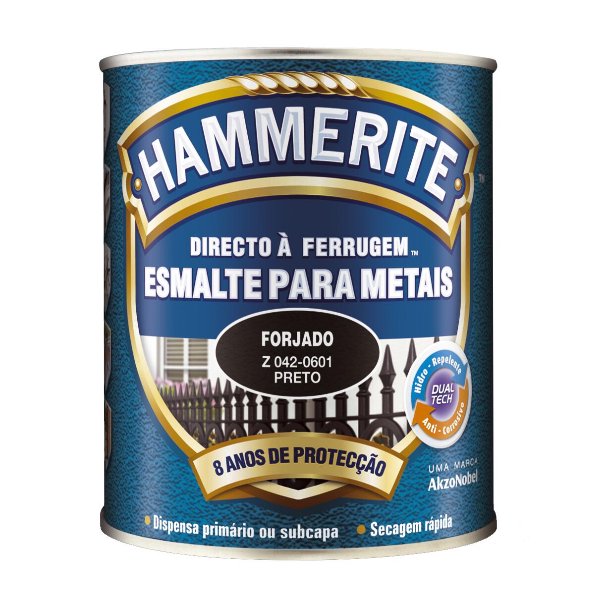 Esmalte antioxidante FORJADO HAMMERITE 0.75L PRETO - 2