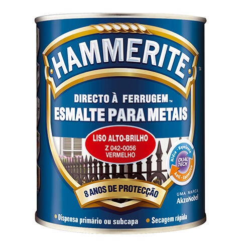 Esmalte antioxidante e anticorrosivo HAMMERITE VERMELHO 0.75L