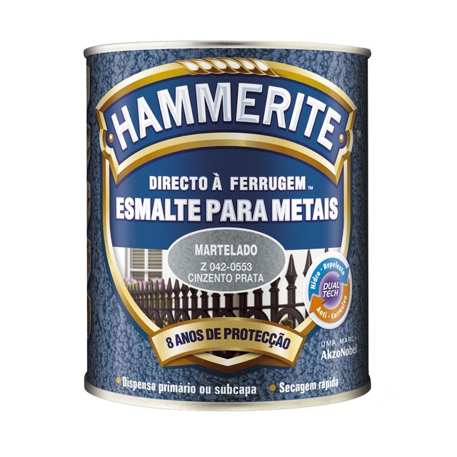 Esmalte antioxidante MARTELADO HAMMERITE 0.75L CINZA PRATA