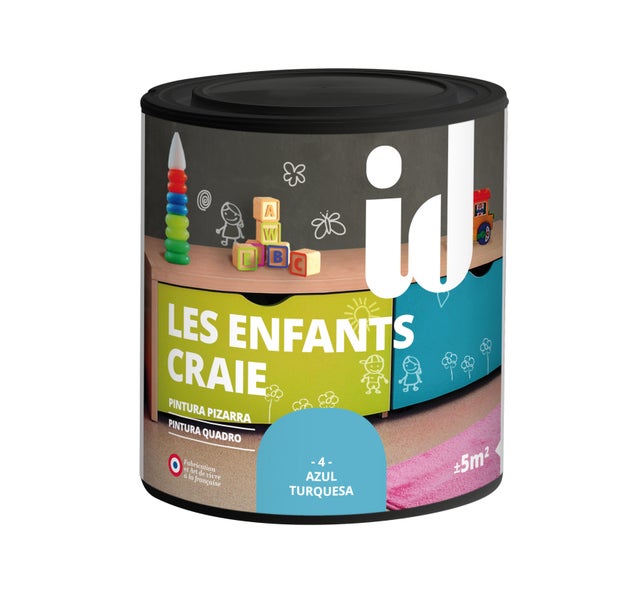 Pittura per interni lavagna, LES DECORATIVES turchese opaco, 0.5 L
