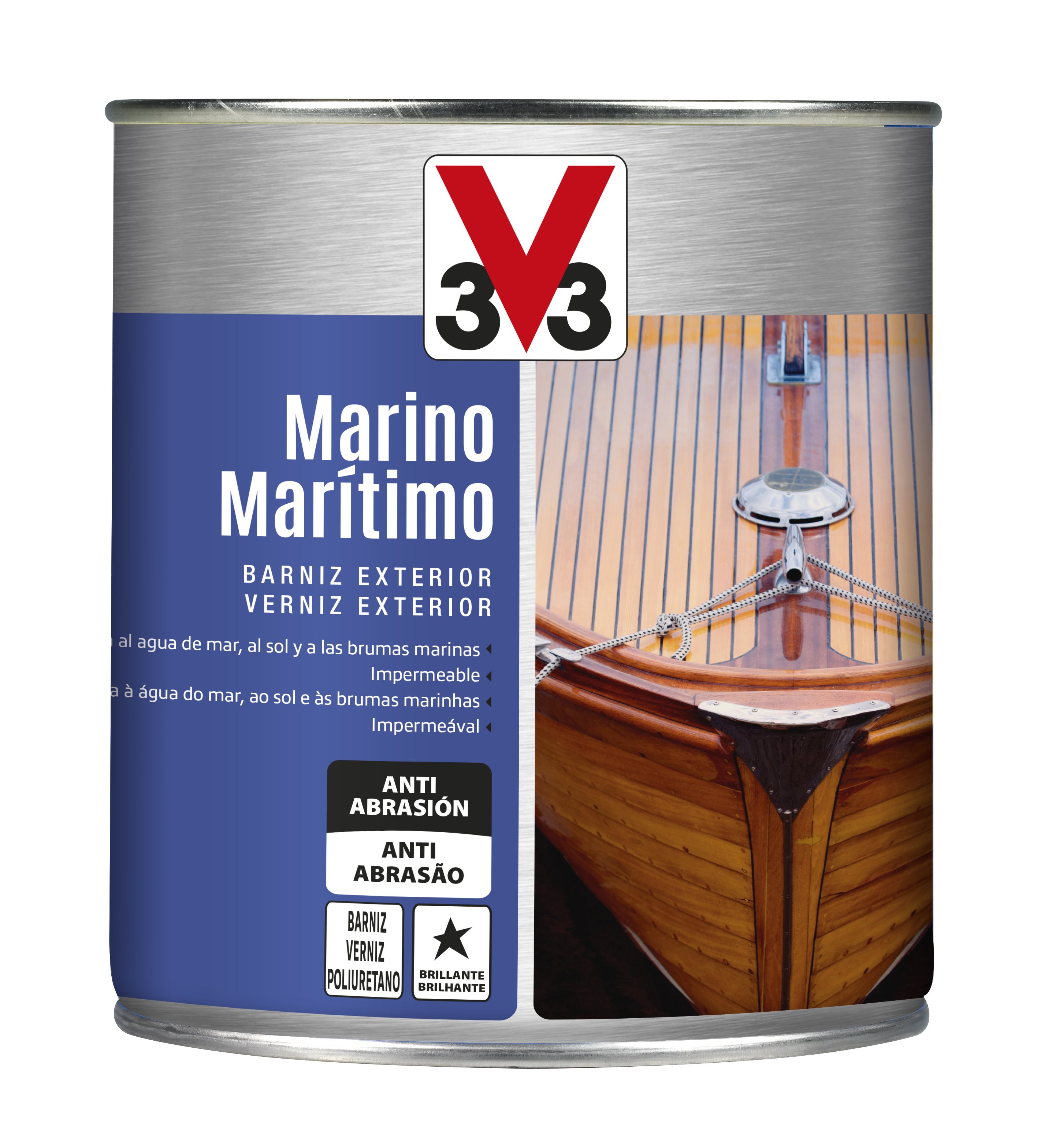 Verniz marítimo exterior anti abrasão brilhante incolor 0.75 L incolor V33 - 2