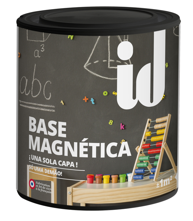 Pittura per interni per parete e mobile magnetico ID nero opaco 1 L