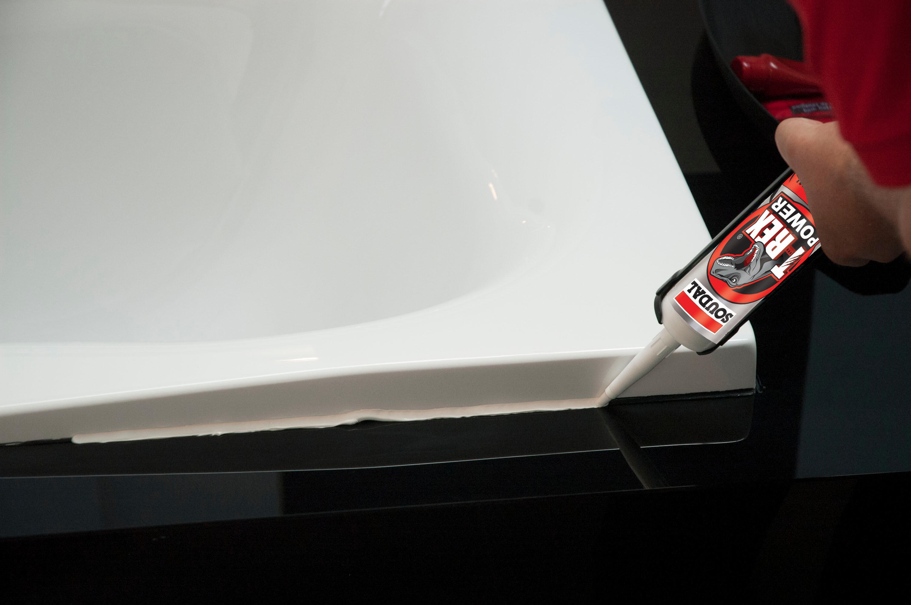 Adhesivo de montaje SOUDAL T-REX POWER 290 ml negro para madera, hormigón, aplicación con pistola, resiste a las torsiones. Para fijar un material a una superficie. - 3