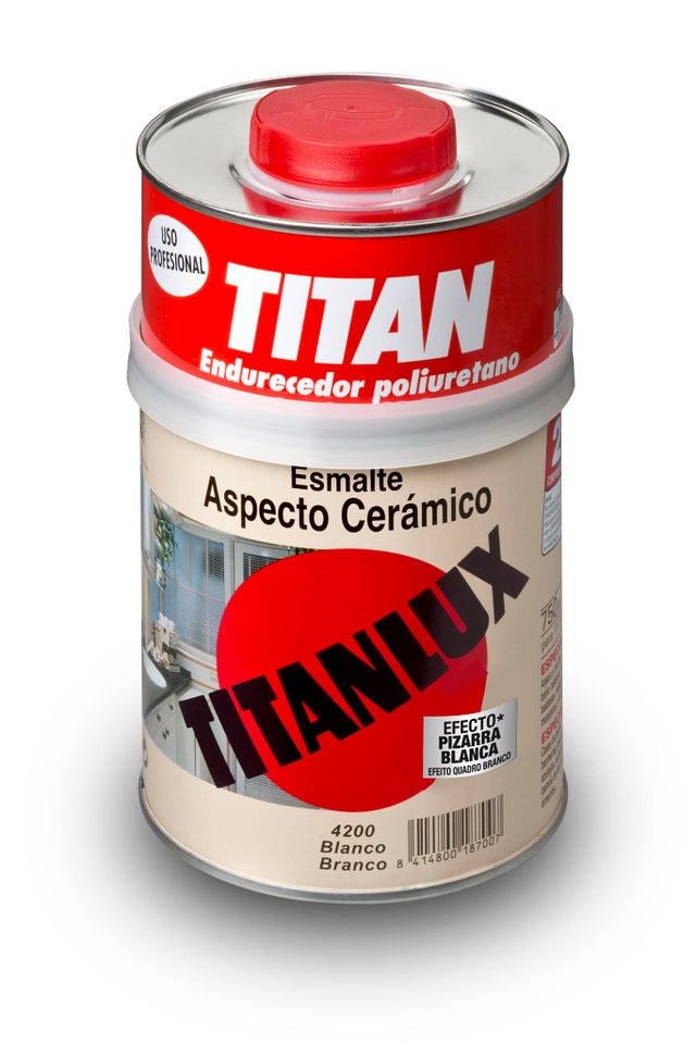 Esmalte sintético aspeto cerâmico branco brilhante 0,75 L Titanlux