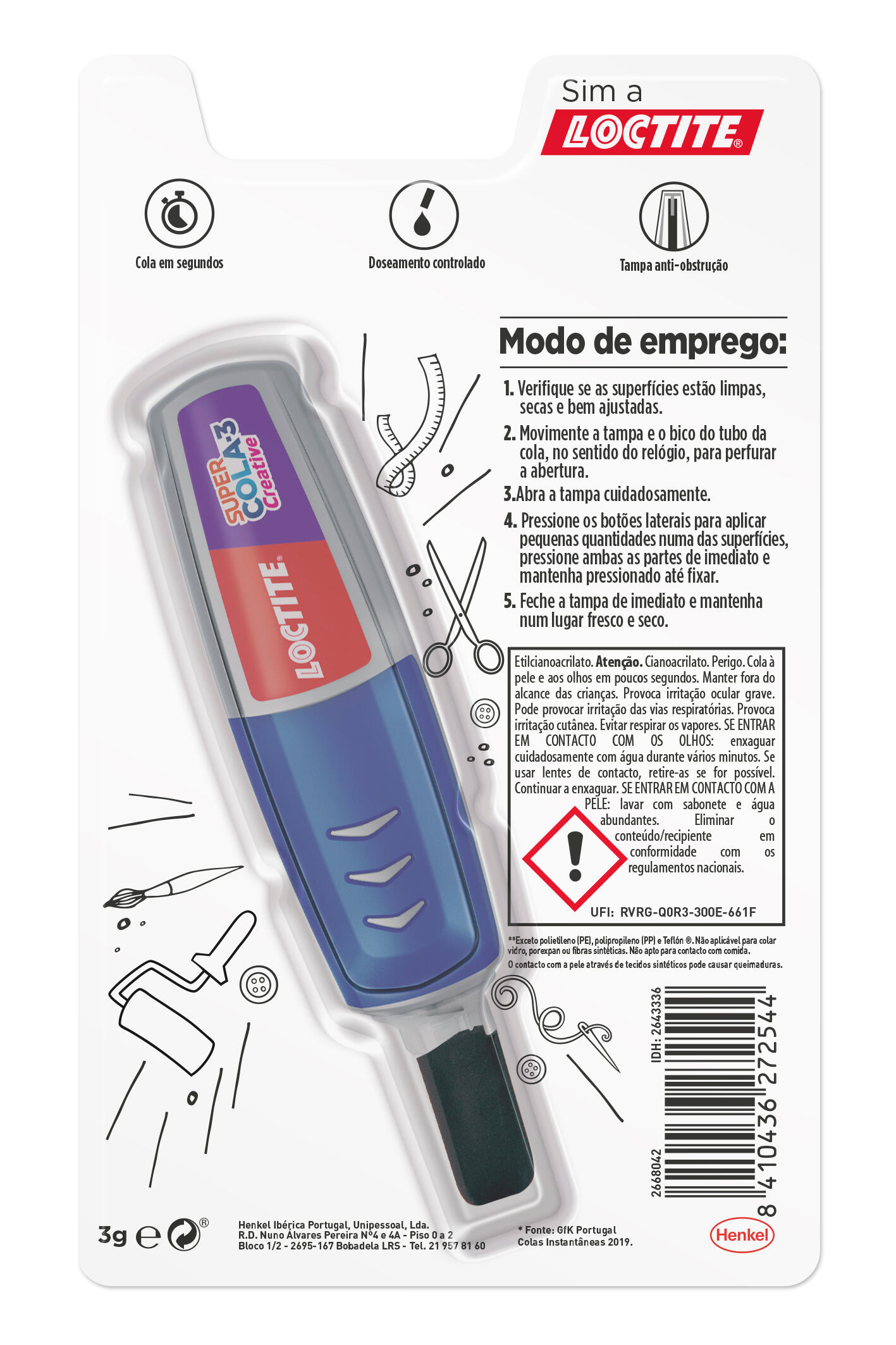 Super cola 3 LOCTITE PERFECT PEN 3GR - 6