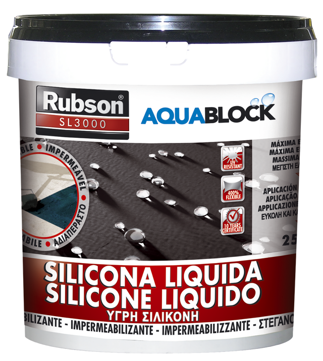 Silicone líquido RUBSON SL3000 PRETO 25KG