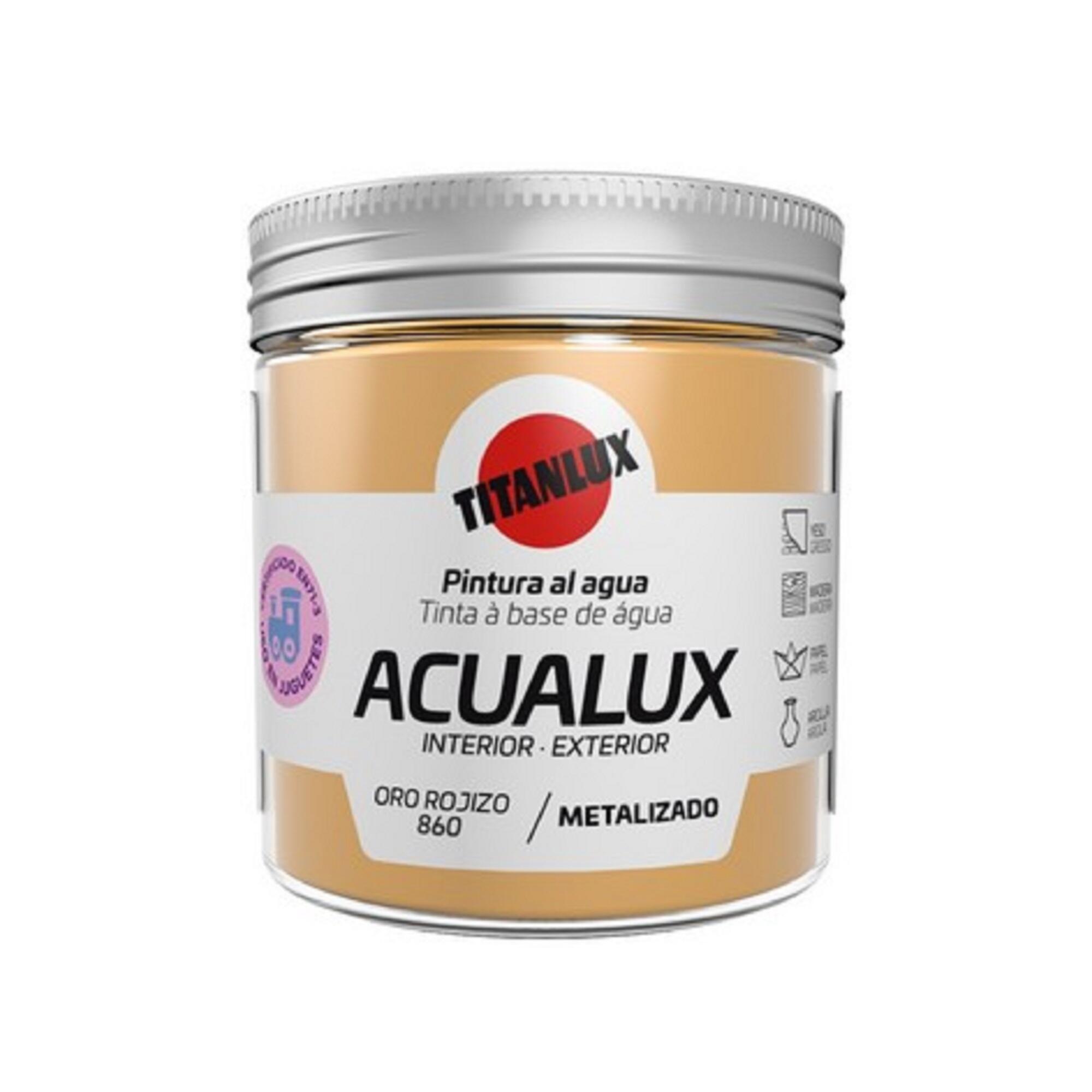 Pintura decorativa efecto liso ACUALUX TITANLUX 75ml acabado terciopelo - 2