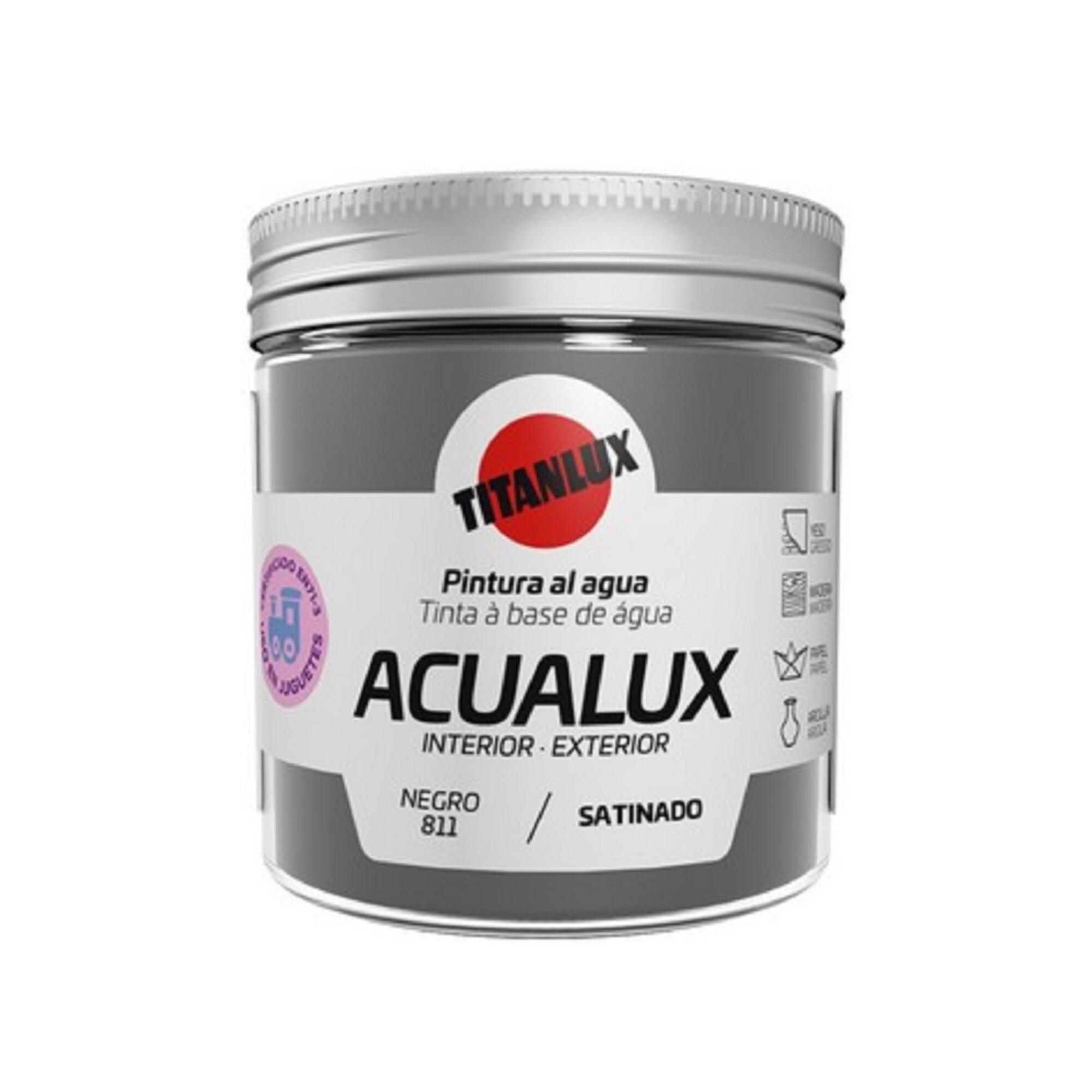Pintura decorativa efecto liso ACUALUX TITANLUX 75ml acabado terciopelo - 2