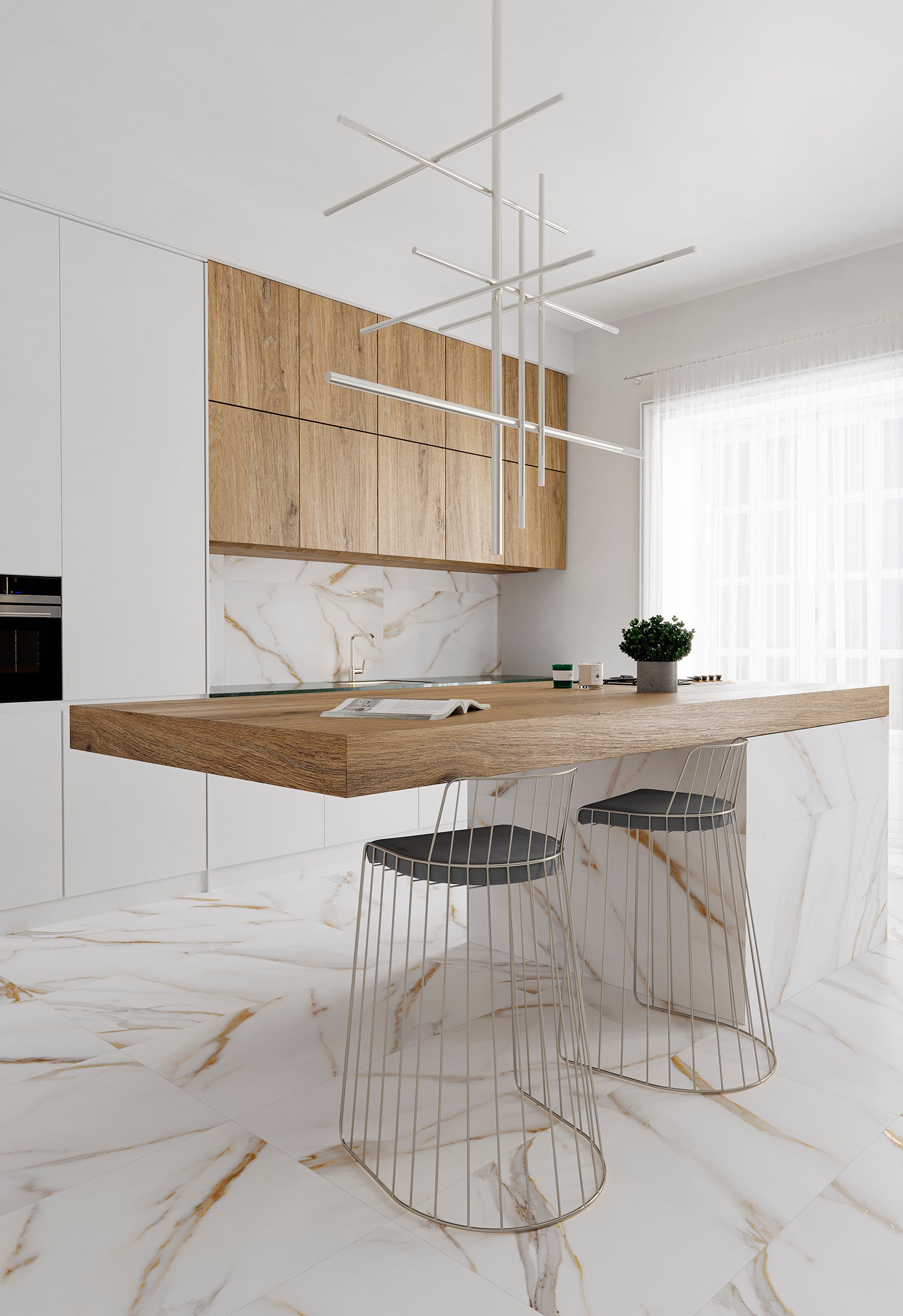 Revestimento cerâmico Gayafores Calacatta Gold 32x62.5 cm - 11