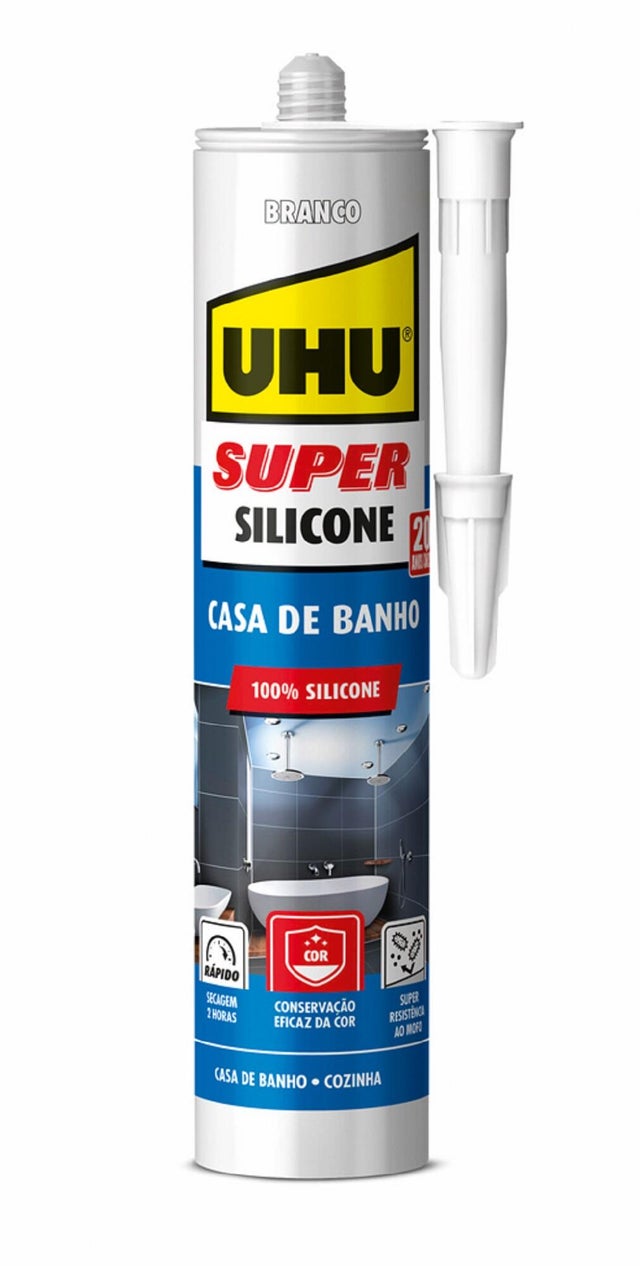 Silicone cozinhas e casas de banho 300 ml branco Super UHU