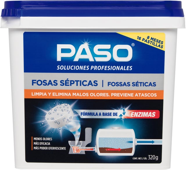 16 pastilhas para limpar e eliminar odores ossas séticas Paso Ceys