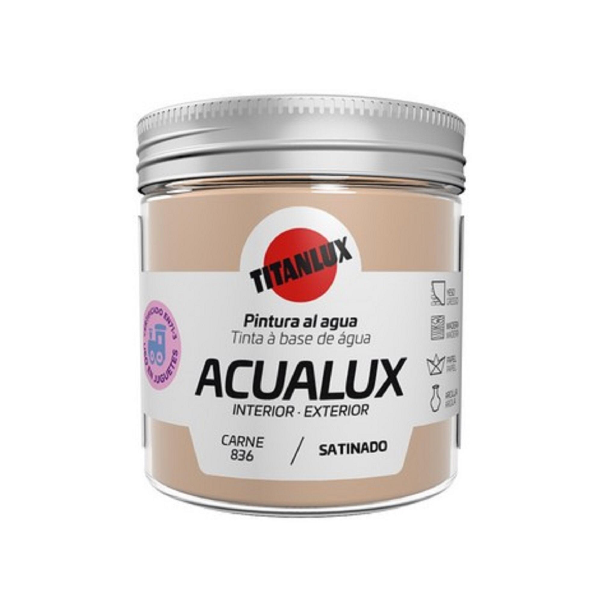 Pintura decorativa efecto liso ACUALUX TITANLUX 75ml acabado terciopelo - 2