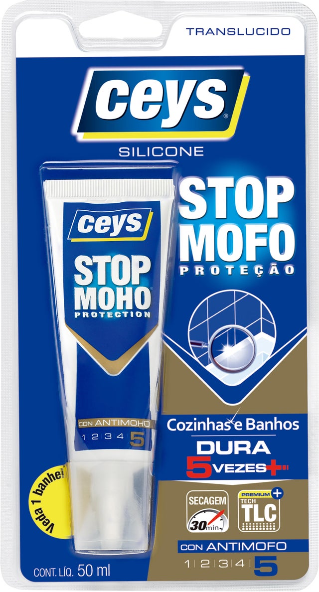 Silicone cozinha e casa de banho 50 ml transparente Stop Mofo Ceys