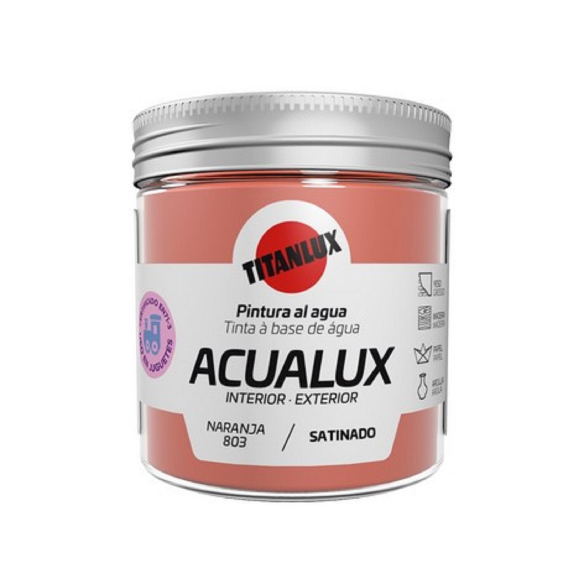 Pintura decorativa efecto liso ACUALUX TITANLUX 75ml acabado terciopelo - 2