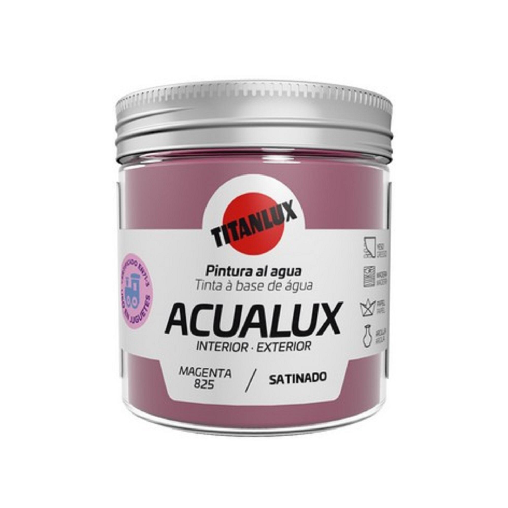 Pintura decorativa efecto liso ACUALUX TITANLUX 75ml acabado terciopelo - 2
