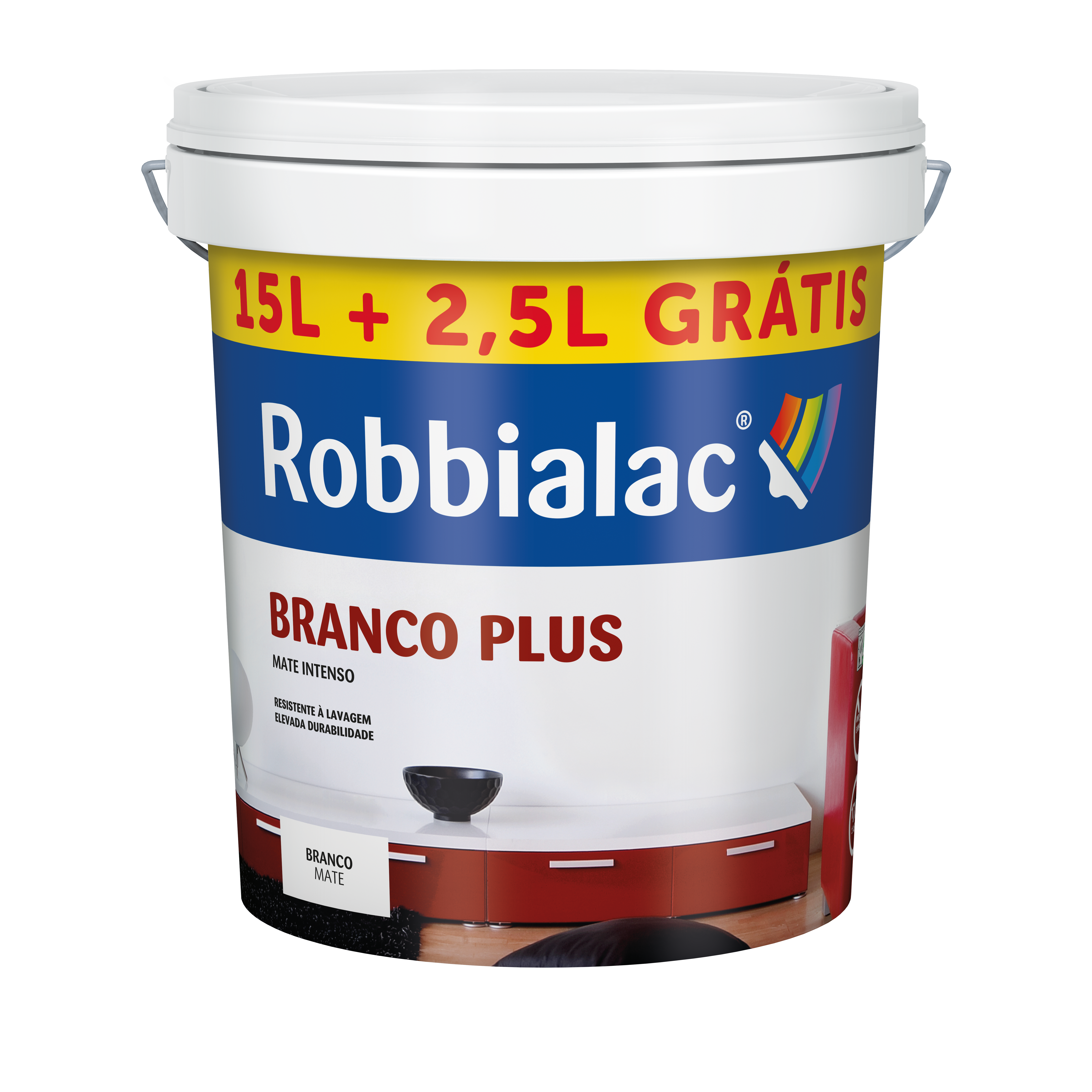 Tinta interior branco plus branco mate 15L+2,5L - 2