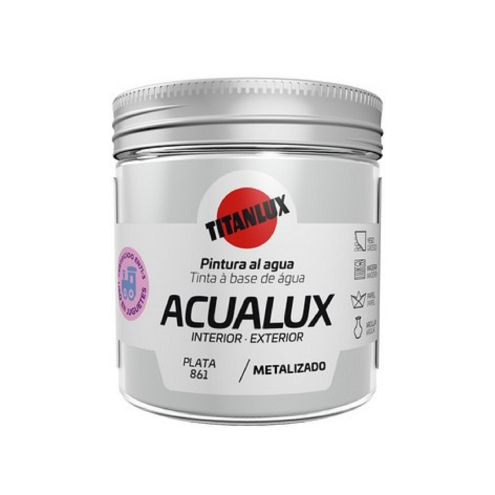 Pintura decorativa efecto liso ACUALUX TITANLUX 75ml acabado terciopelo - 2