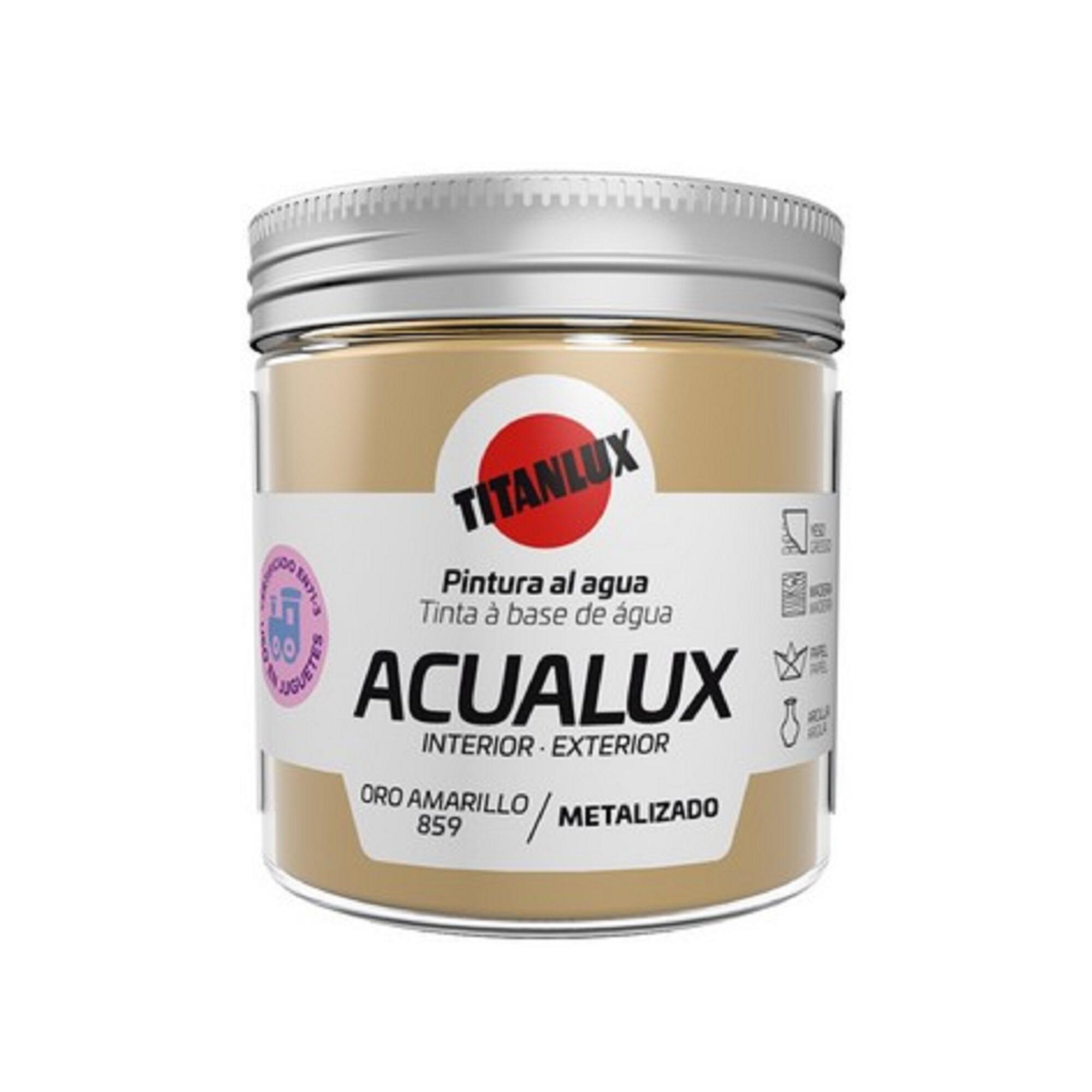 Pintura decorativa efecto liso ACUALUX TITANLUX 75ml acabado terciopelo - 2
