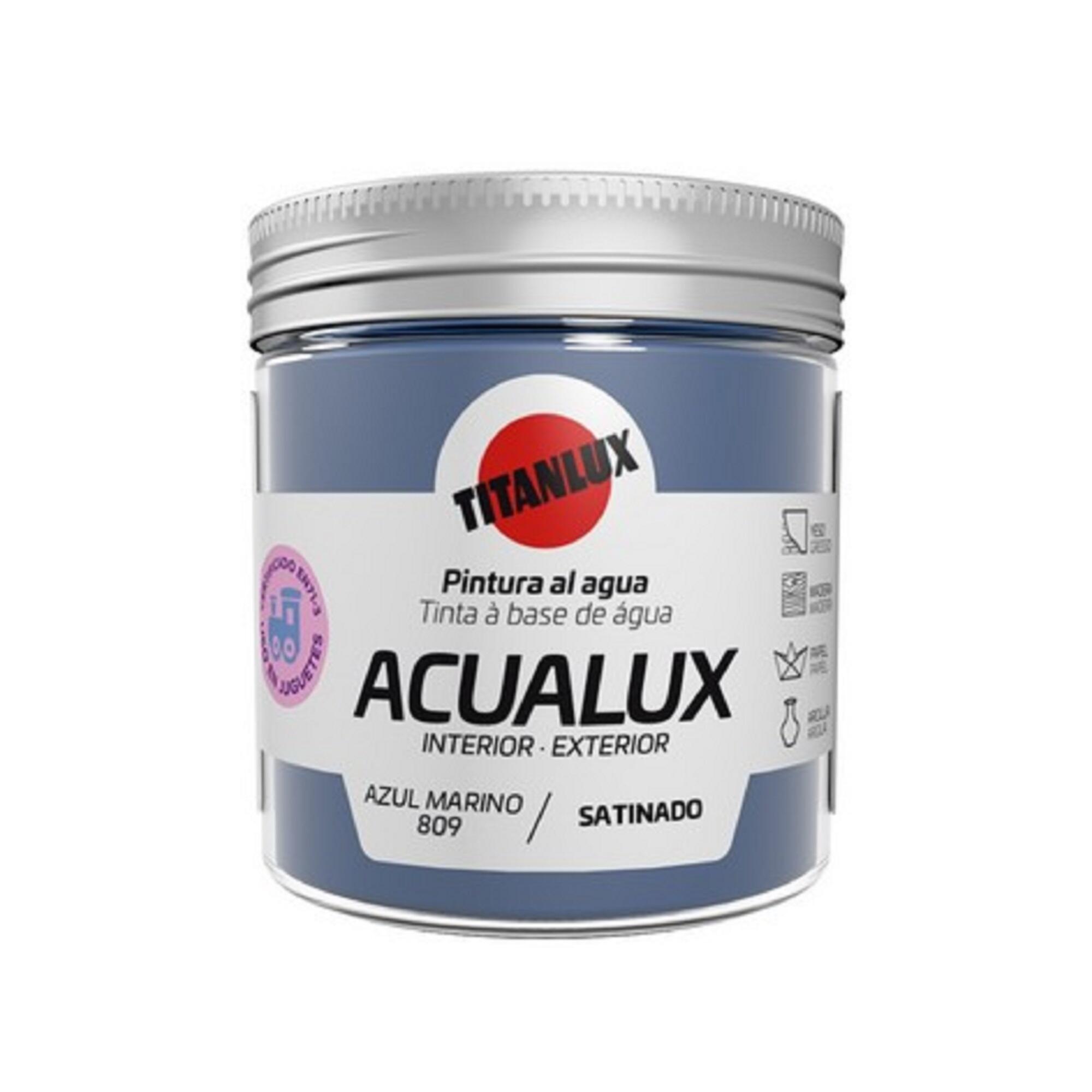 Pintura decorativa efecto liso ACUALUX TITANLUX 75ml acabado terciopelo - 2