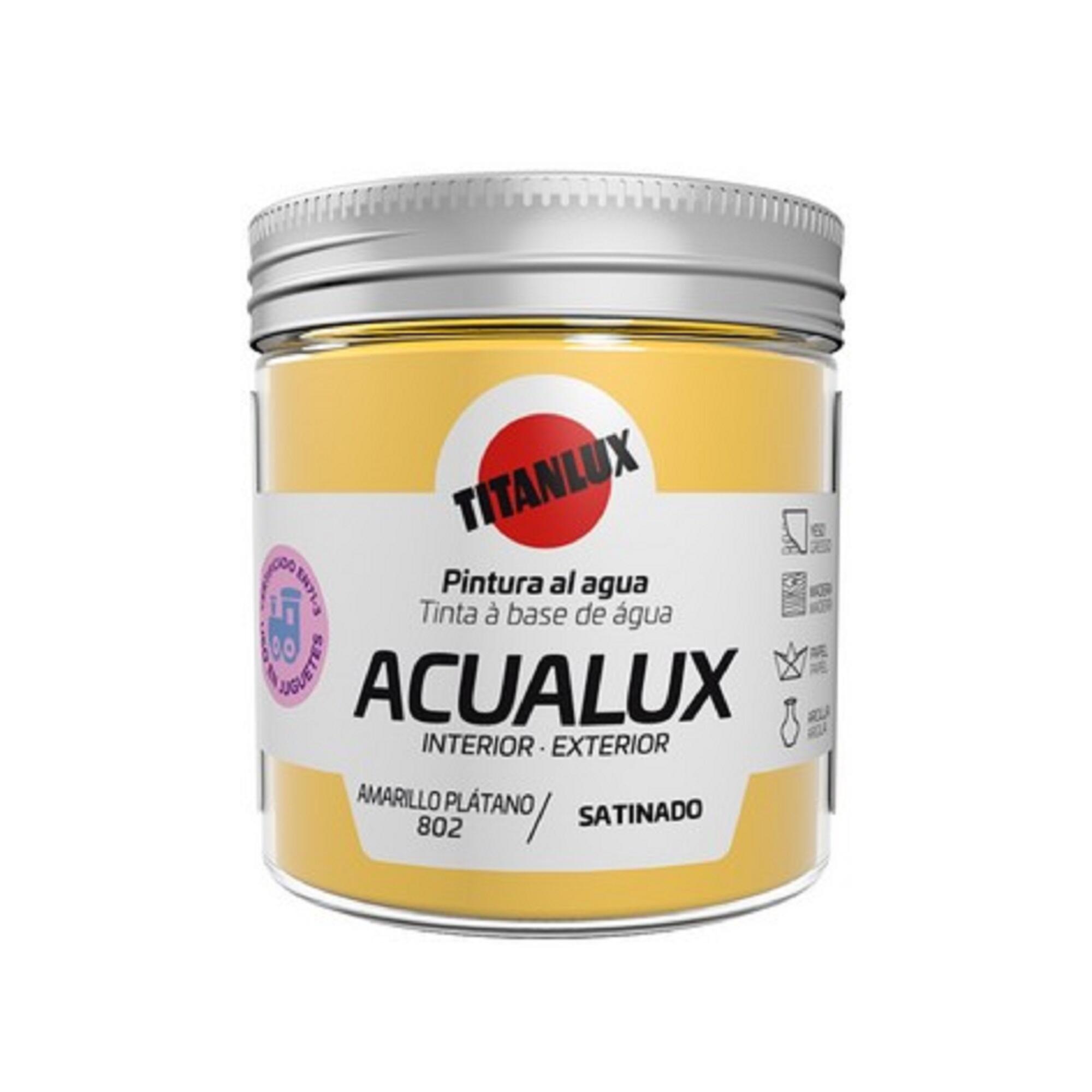 Pintura decorativa efecto liso ACUALUX TITANLUX 75ml acabado terciopelo - 2