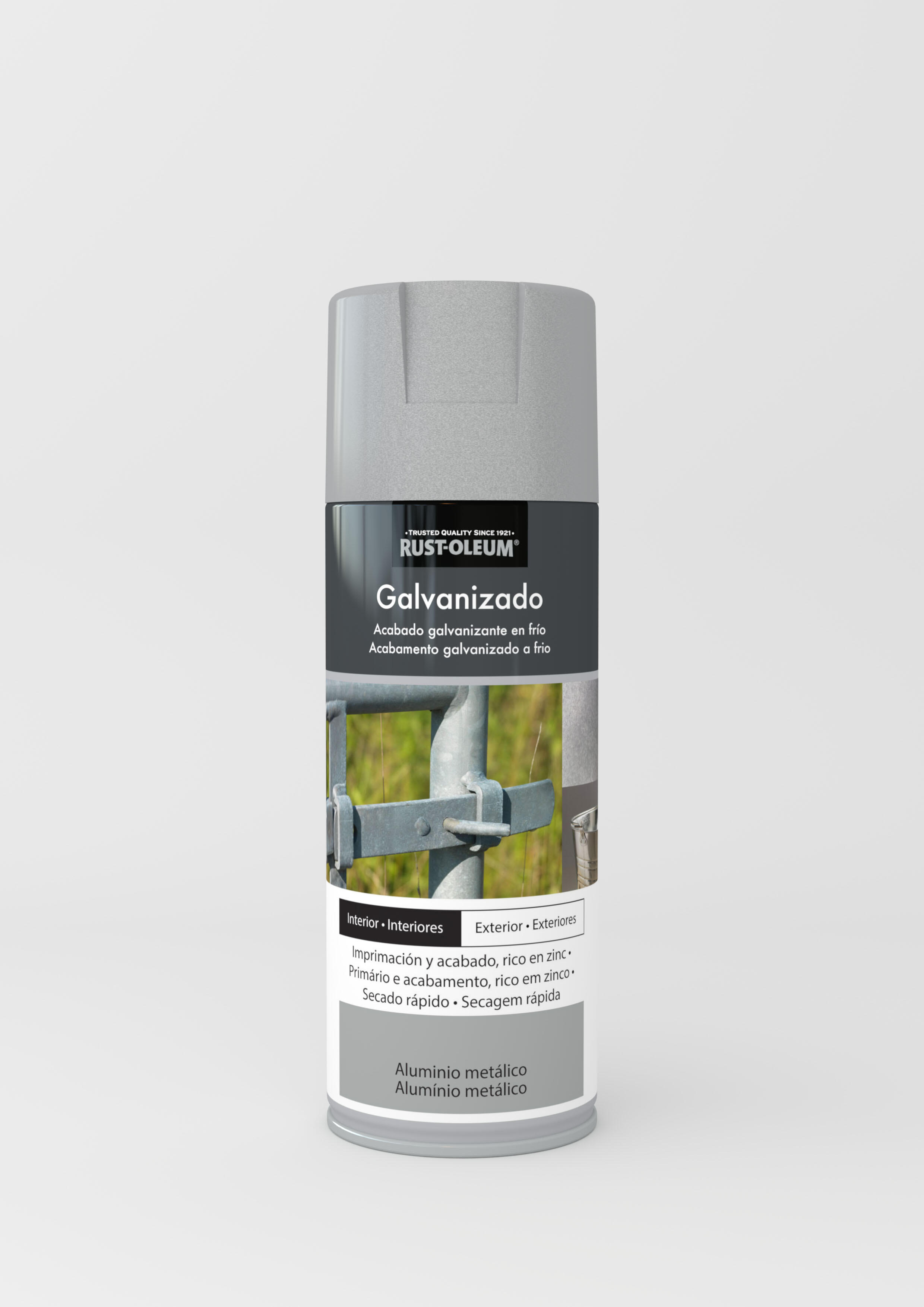 Spray primário e acabamento galvanizado Rust Oleum 400ml cinza - 2