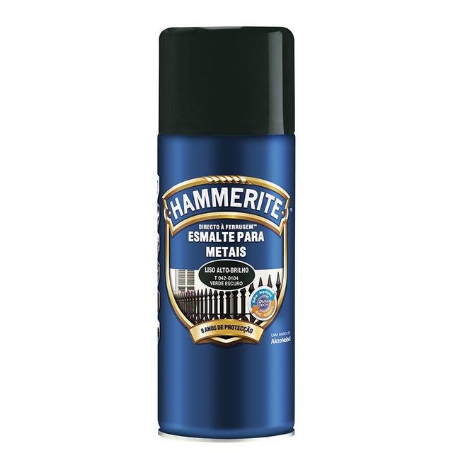 Spray esmalte para metais Hammerite brilhante 400ml verde