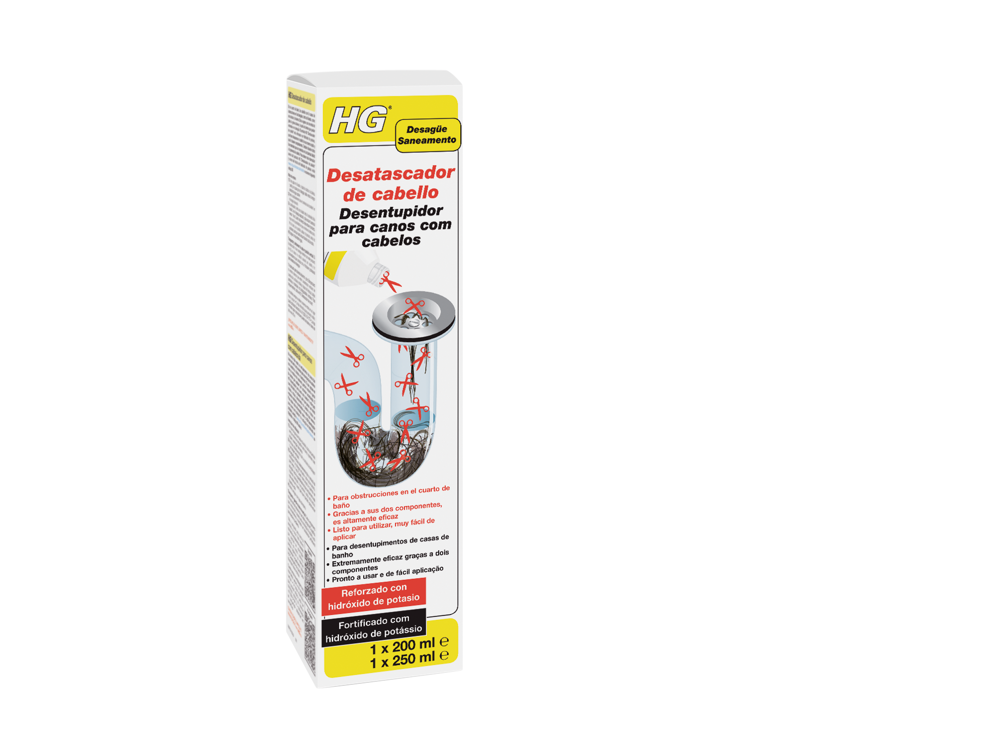 Desentupidor de canos para cabelos 500 ml HG - 2