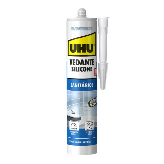 Silicone cozinha e casa de banho 280 ml transparente UHU