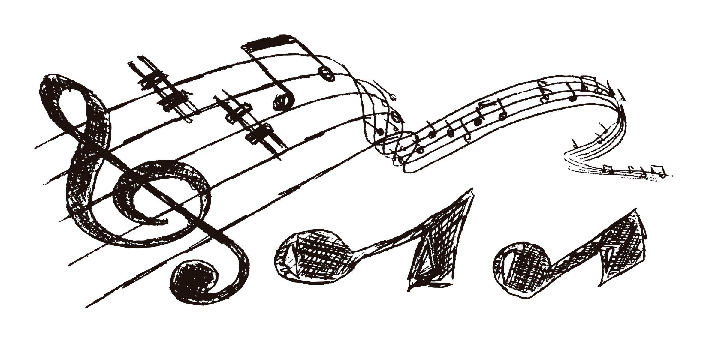 Sticker Music 15.5x34 cm bianco,nero - 3