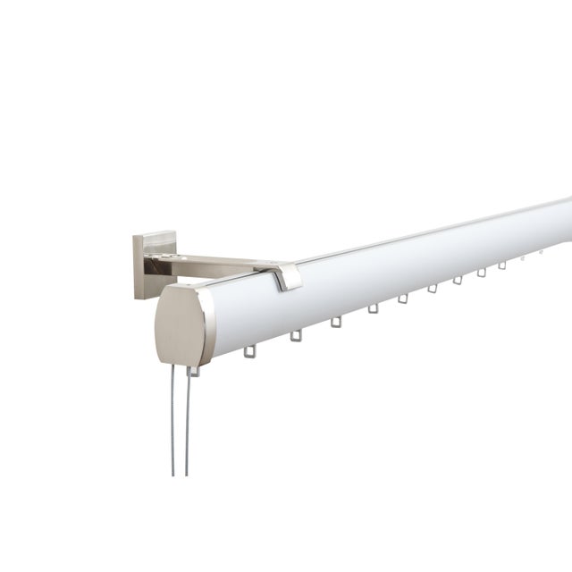 Kit calha elegance abertura lateral 3.00m efeito franzido alumínio