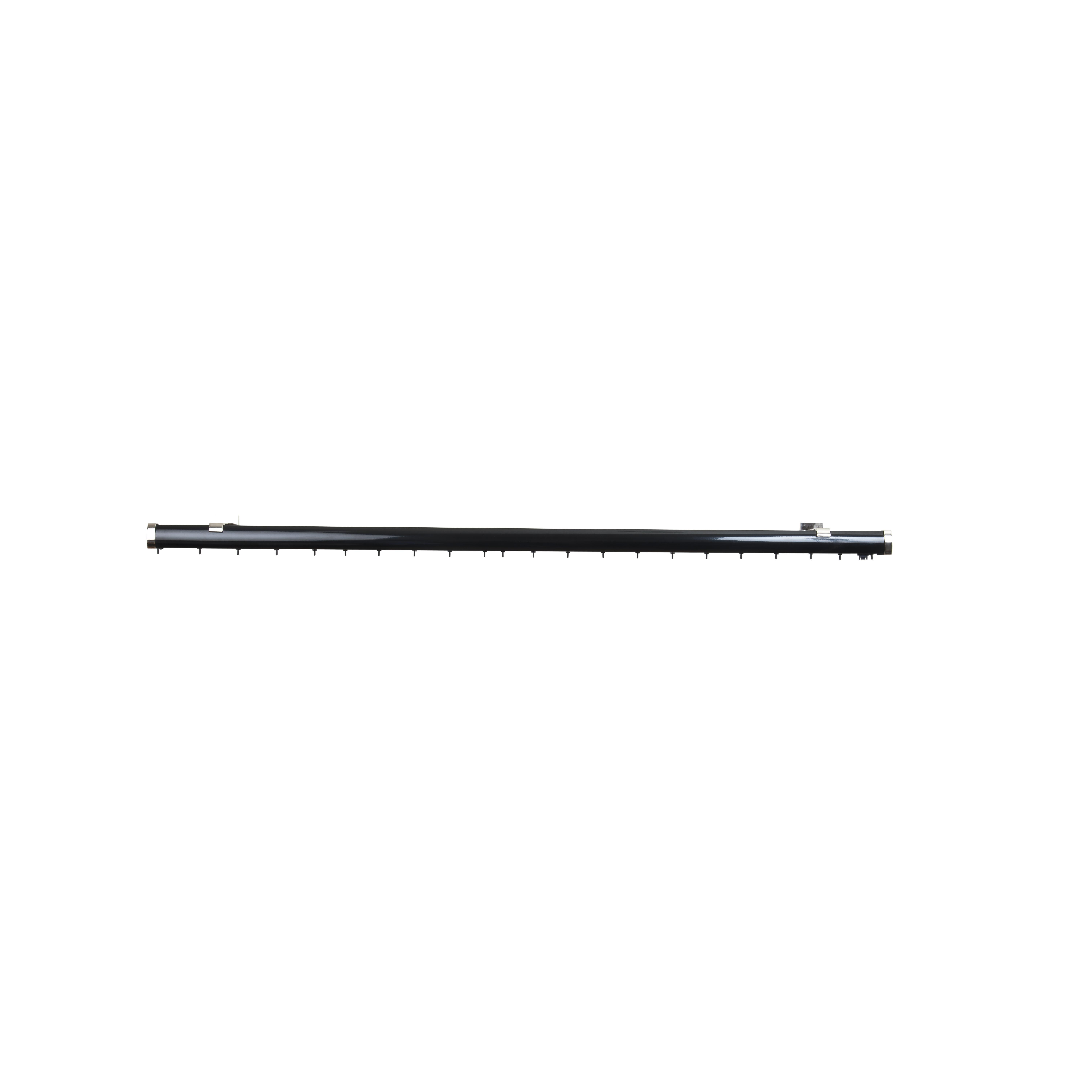 Kit calha elegance abertura lateral 2.00m efeito franzido preto - 2